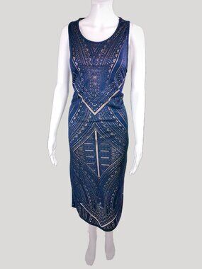 Mossimo Target Brand Navy Blue Bodycon Sleeveless Dress